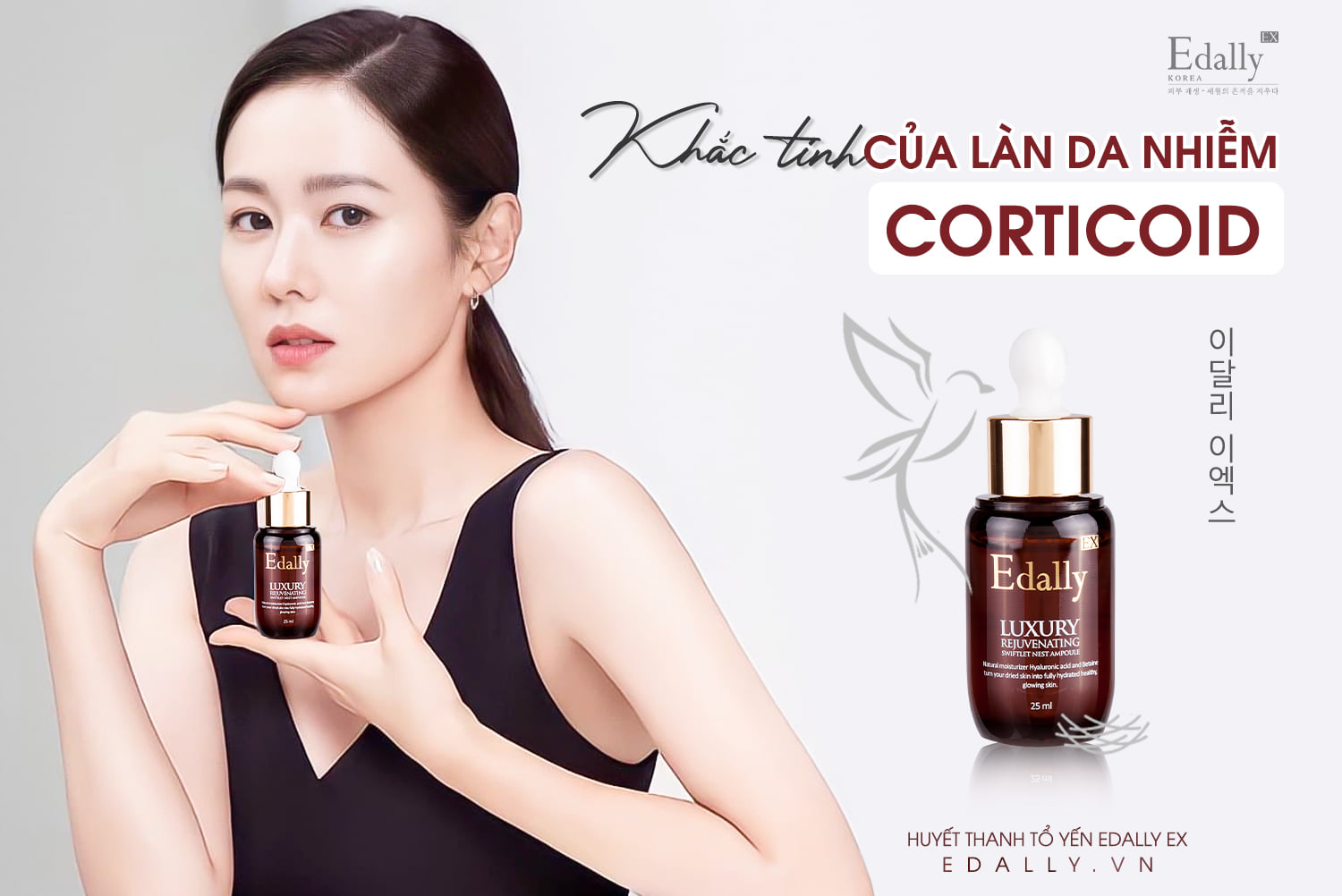 HUYẾT THANH TỔ YẾN EDALLY EX - KHẮC TINH CỦA LÀN DA NHIỄM CORTICOID!